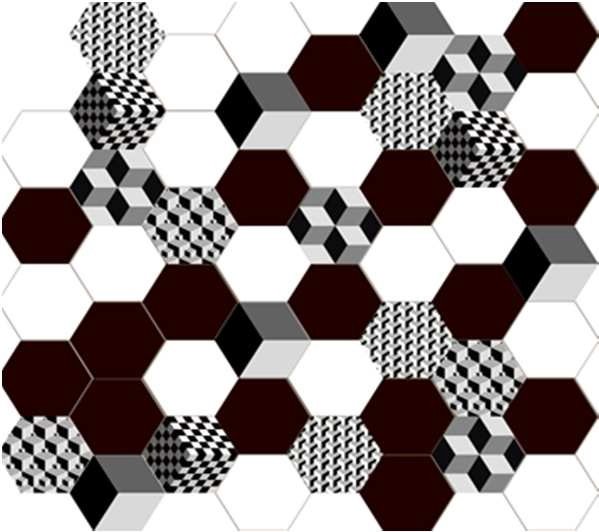 REVESTIMIENTO 15X17 DECORADO HEXAGONAL DCER-139 LISO (SURTIDO VARIADO) - DVI